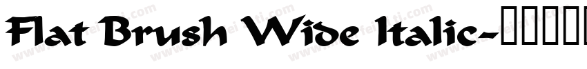 Flat Brush Wide Italic字体转换